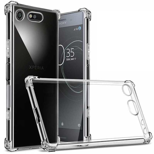 Xperia XZ1 Compact Iskunvaimennin Silikoni Shell Shockr Transparent