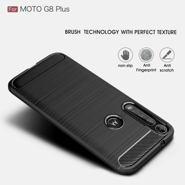 Motorola Moto G8 Plus Shockproof Shell SlimCarbon Black