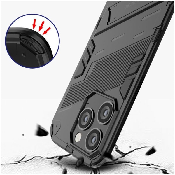 iPhone 14 Pro Iskunkestävä kotelo jalustalla ThinArmor V2 Svart