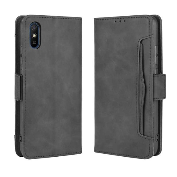 Redmi 9A Plånboksfodral PU-Läder 6-FACK Winston V3 Svart