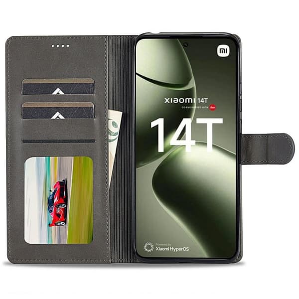 LC.IMEEKE Plånboksfodral Xiaomi 14T - Svart