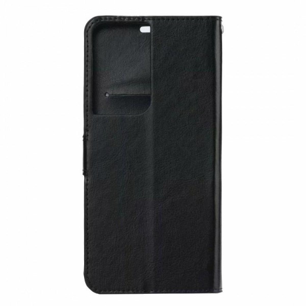 Samsung S21 Ultra Wallet Case PU-nahkainen 4-tasku Black