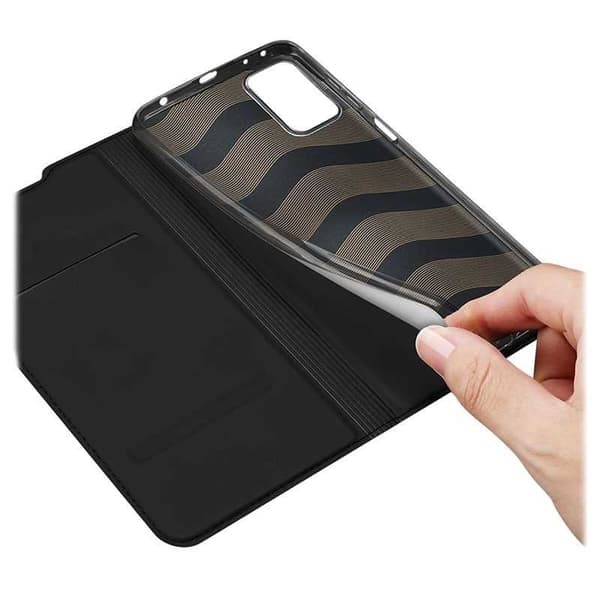 Xiaomi Redmi Note 10 Pro Flipfodral Skin Pro med Kortfack Svart