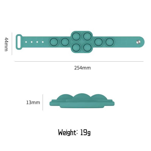 2-PACK POP-IT Fidget Klocka Turkos