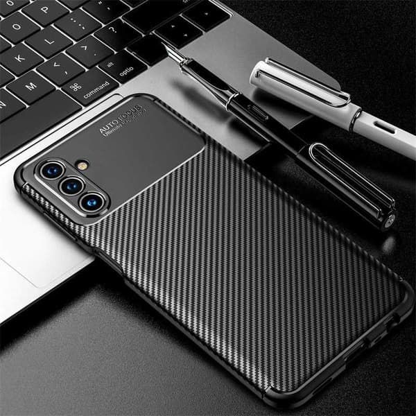 Samsung A54 5G Iskunkestävä ohut kansi FullCarbon V4 Black