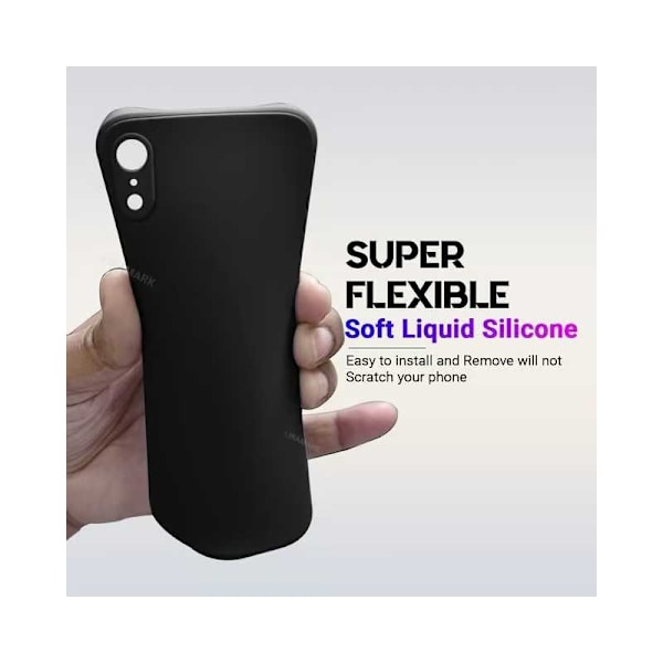 iPhone XR Kuminen Shell Liquid - Musta
