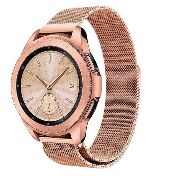 Universal Klockarmband Milanesisk Loop 22mm - Roséguld Svart