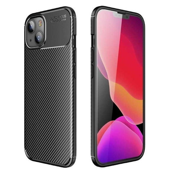 iPhone 14 Plus Stöttåligt Slimmat Skal FullCarbon V4 Svart