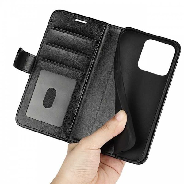Xiaomi 13 Plånboksfodral PU-Läder 4-FACK Svart