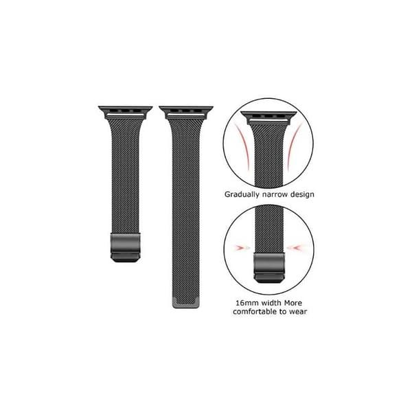 Apple Watch 38mm / 40mm / 41mm ohut rannekoru Milanese Loop Rosenguld