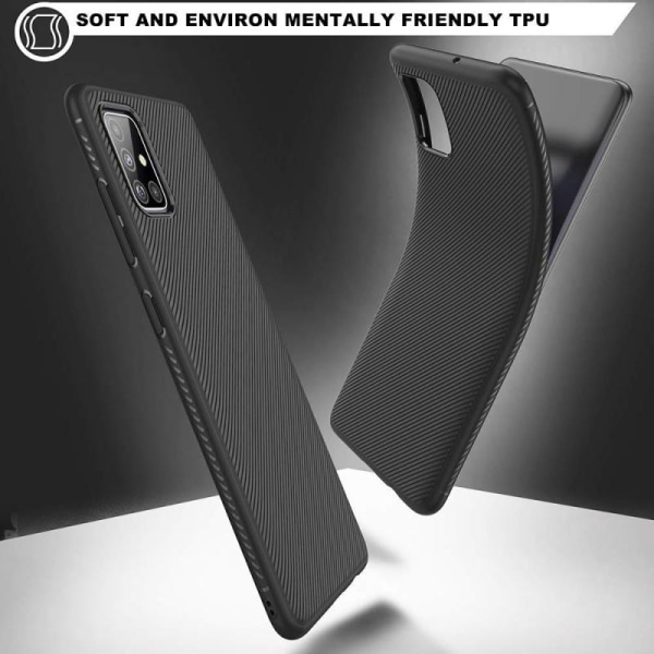 Samsung Galaxy A71 Stilig støtsikker FullCarbon V3 Black