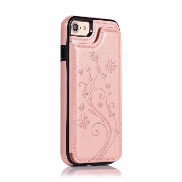 iPhone 8 Stöttåligt Skal Korthållare 3-FACK Flippr V2 Rosa guld
