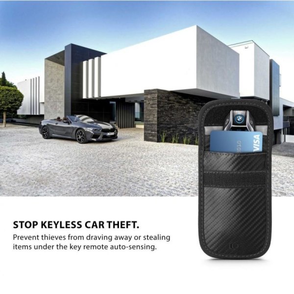 RFID-suojattu avainkotelo Tech-Protect V1 Carbon Black one size