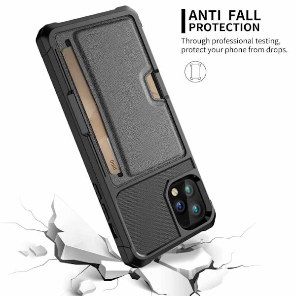 Samsung S20 Ultra Stöttåligt Skal med Kortfack Solid V2 Svart