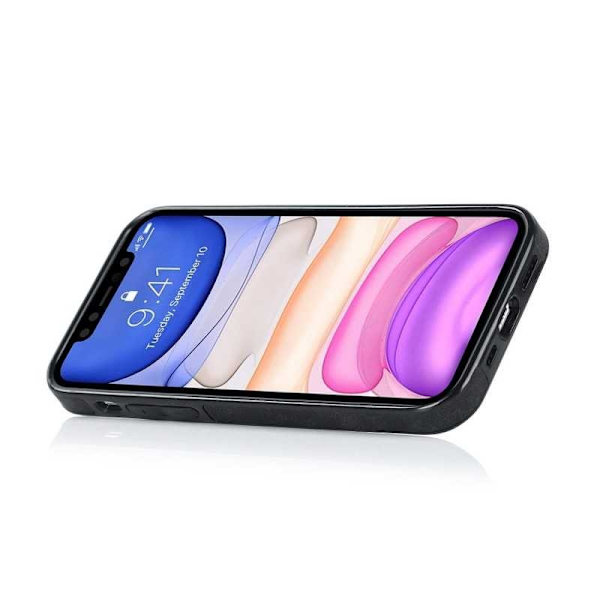 iPhone 11 Mobilskal med Korthållare Retro V4 Svart