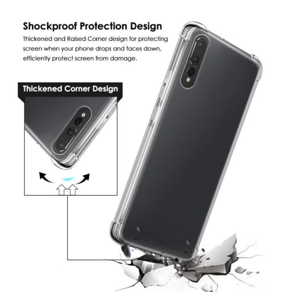 Huawei P30 stødabsorberende silikone Shell Shockr Transparent