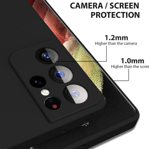Samsung S20 Ultra Gummibelagd Mattsvart Skal Kameraskydd Liquid