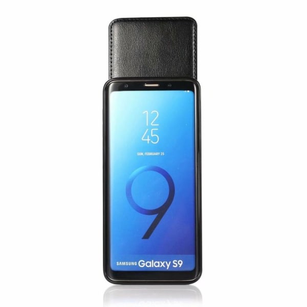 Samsung S9 Mobilskal Korthållare 4-FACK Retro V3 Svart