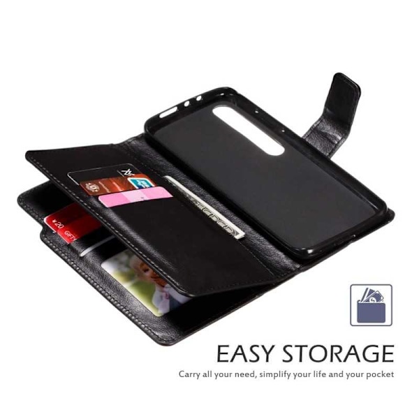 Xiaomi Mi 10/10 Pro praktisk pung-etui med 12-bakker Array V4 Black