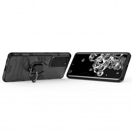 Samsung S21 Ultra Stöttåligt Skal med Ringhållare ThinArmor® Black