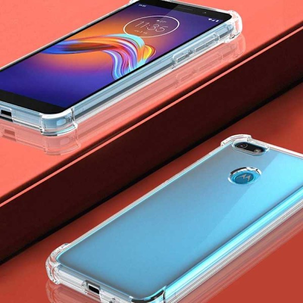 Motorola Moto E6 Play Stødabsorberende Silikone Shell Shockr Transparent
