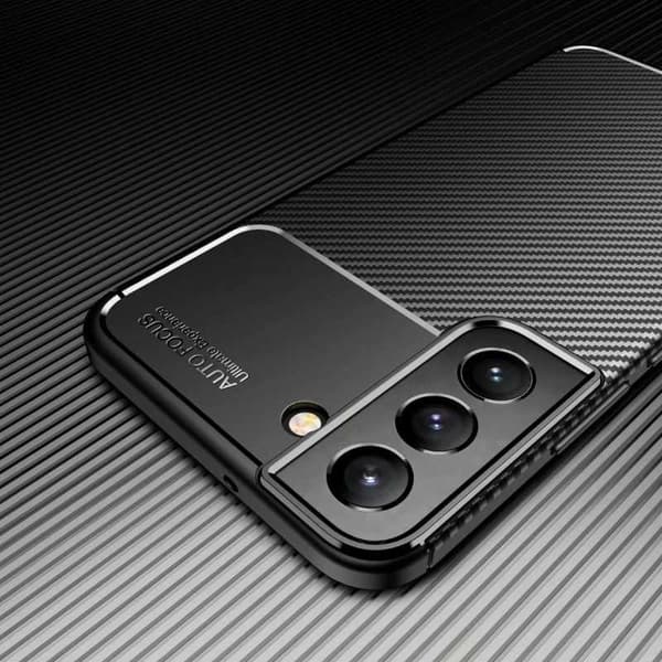 Samsung Galaxy S21 FE Iskunkestävä ohut kansi FullCarbon V4 Black