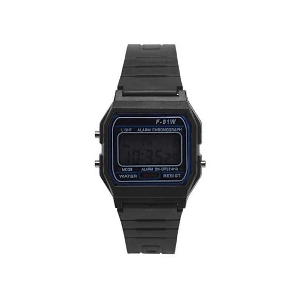 Digital retro armbåndsur Svart