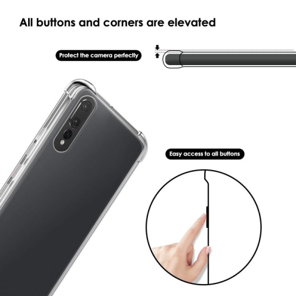 Huawei P30 Stöttåligt Skal med Förstärkta Hörn Transparent