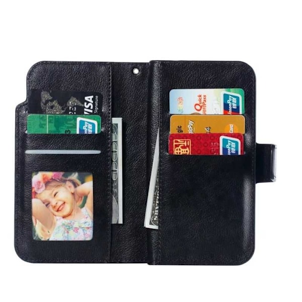 Samsung S7 Praktisk Pung-etui med 12-bakker Array V4 Black