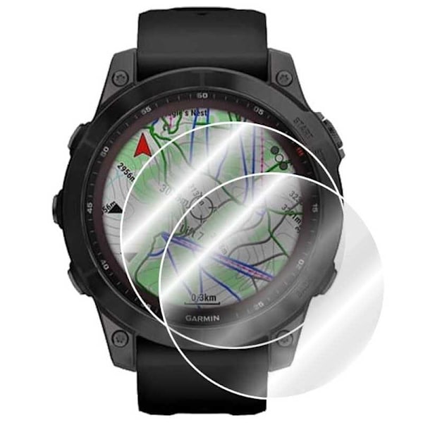 2-PACK Garmin Fenix 7X Härdat Glas 0.2mm 9H 2.5D Transparent