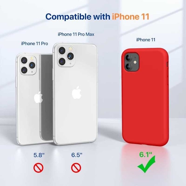 Gummibelagt Stöttåligt Skal iPhone 11 - Röd