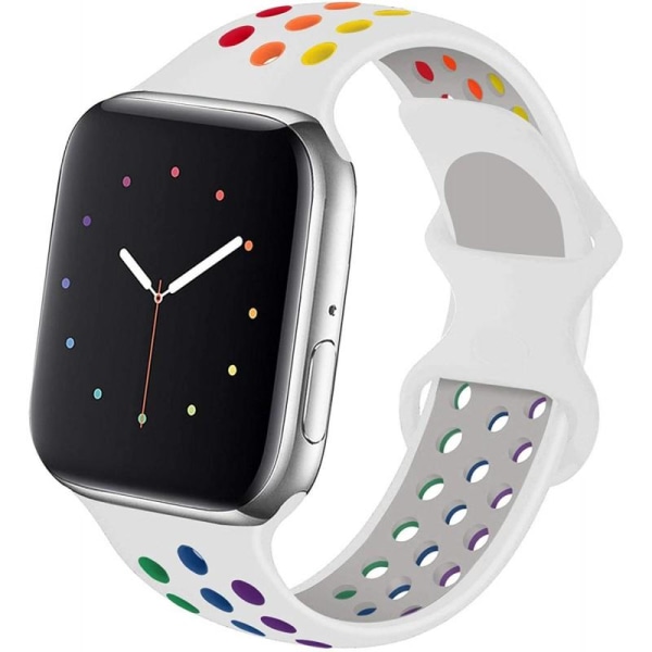 Apple Watch 38 / 40 mm tyylikäs urheiluranneke Runnr RGB Svart