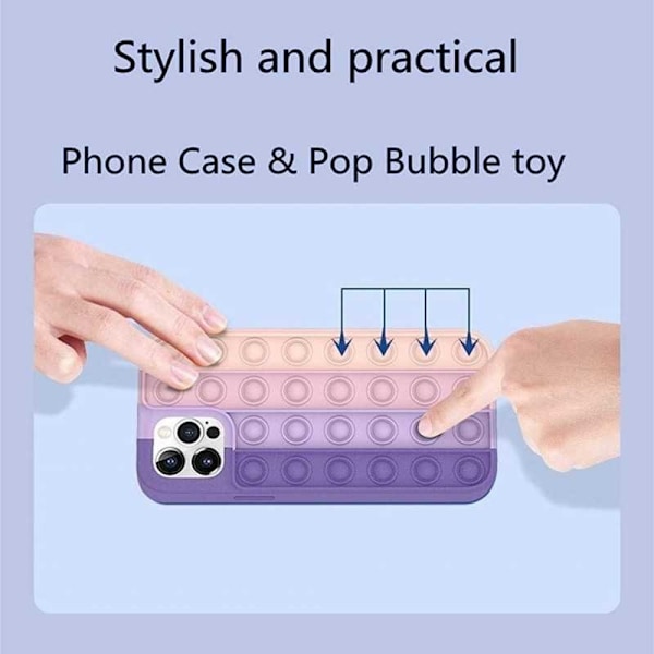 iPhone 12/12 Pro beskyttelsescover Fidget Toy Pop-It Multicolor