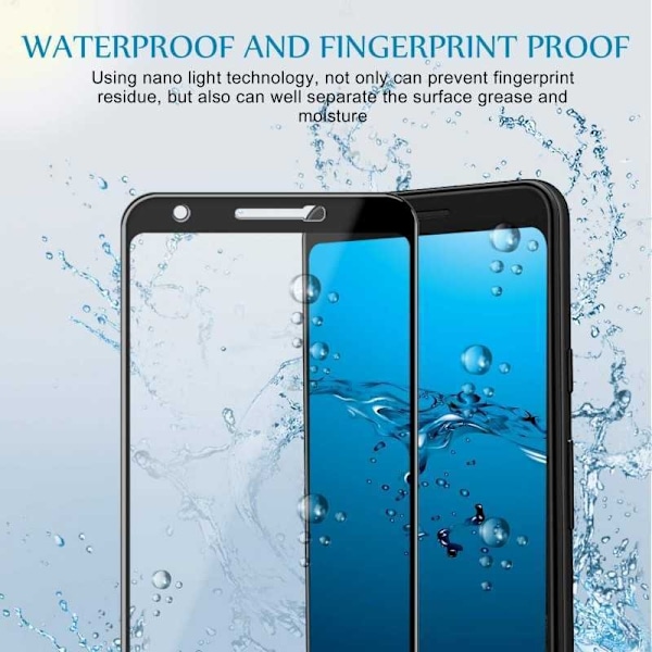 Google Pixel 3a karkaistu lasi 0,26 mm 2,5D 9H Fullframe Transparent