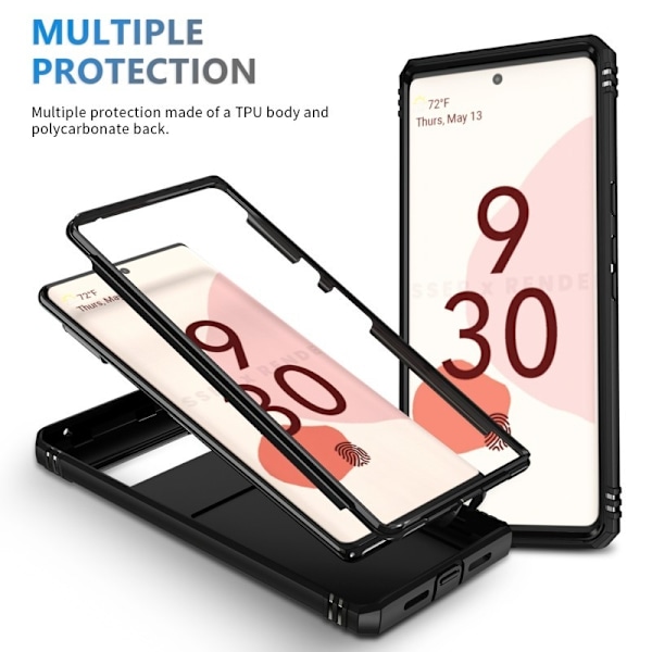 Google Pixel 8 Pro Hybridskal med Ringhållare & Kameraskydd - Svart