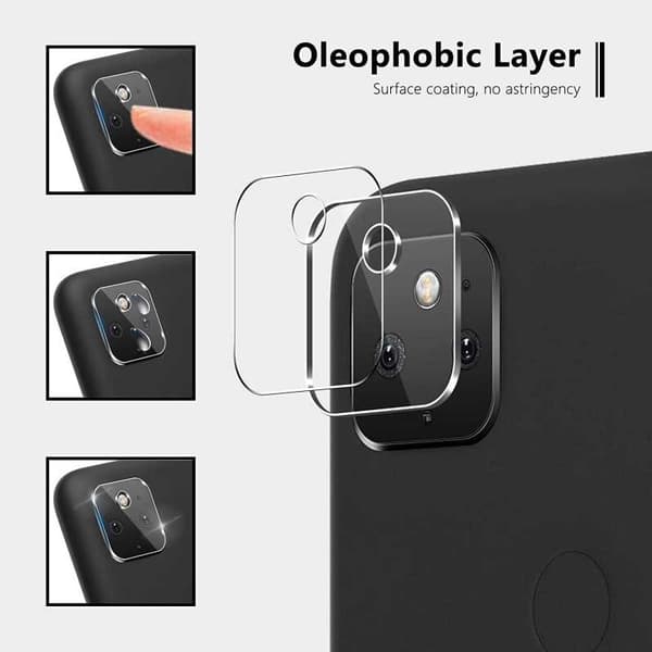 Google Pixel 4a 5G Kamera Linsskydd Härdat Glas Transparent
