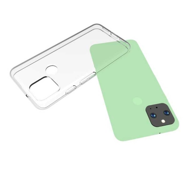 Google Pixel 5 Stötdämpande Mjukt Skal Simple Transparent