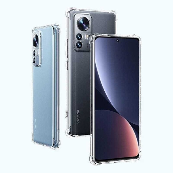 Xioami 12T / 12T Pro stødabsorberende silikonetui Shockr Transparent