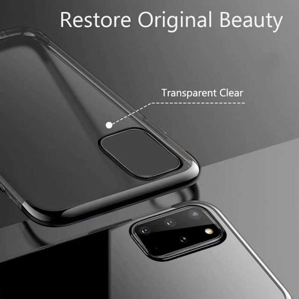 Samsung S20 Plus stødabsorberende gummicover V2 Black