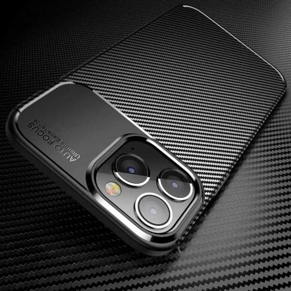 iPhone 14 Pro Max Stöttåligt Slimmat Skal FullCarbon V4 Svart