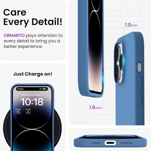 Kuminen iskunkestävä kotelo iPhone 15 Pro - Sininen