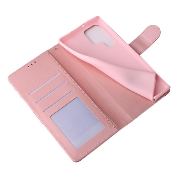 Samsung S22 Ultra Trendigt Plånboksfodral Sparkle 4-FACK Rosa