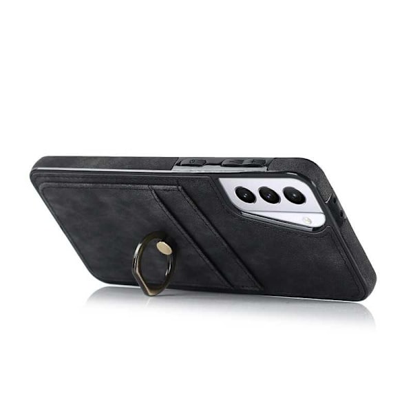 Samsung S21 Plus Mobilskal med Korthållare Retro V4 Svart
