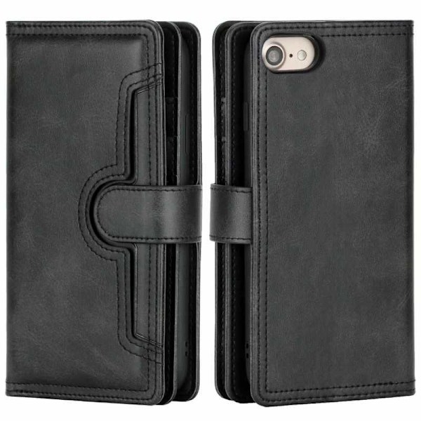 iPhone SE (2020) Wallet Case 10-Tray Array V3 Svart