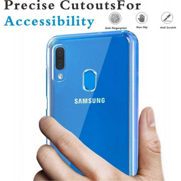 Samsung A20e stødabsorberende silikonecover Enkelt Transparent