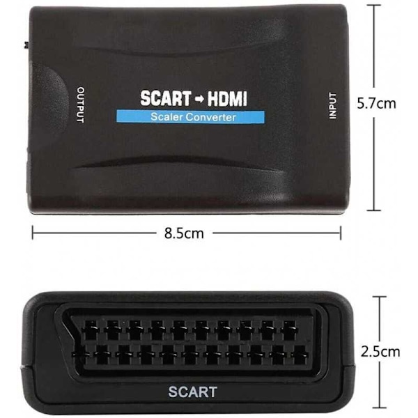 SCART-HDMI-sovitin/-muunnin Black