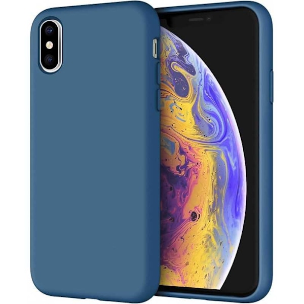 Gummibelagt stødsikker etui iPhone XS Max - Blå