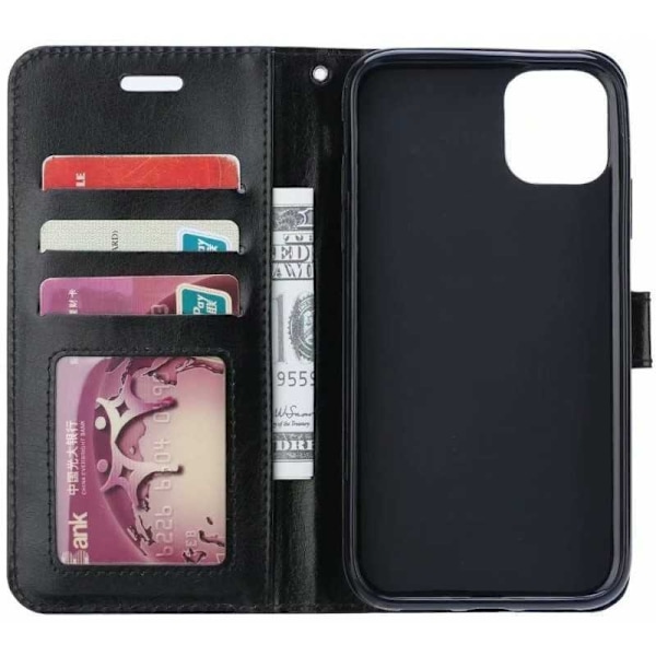 Google Pixel 4 Wallet Case PU Læder 4 RUMMET Black