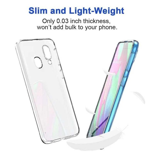 Samsung A40 Stöttåligt Genomskinligt Skal Simple Transparent