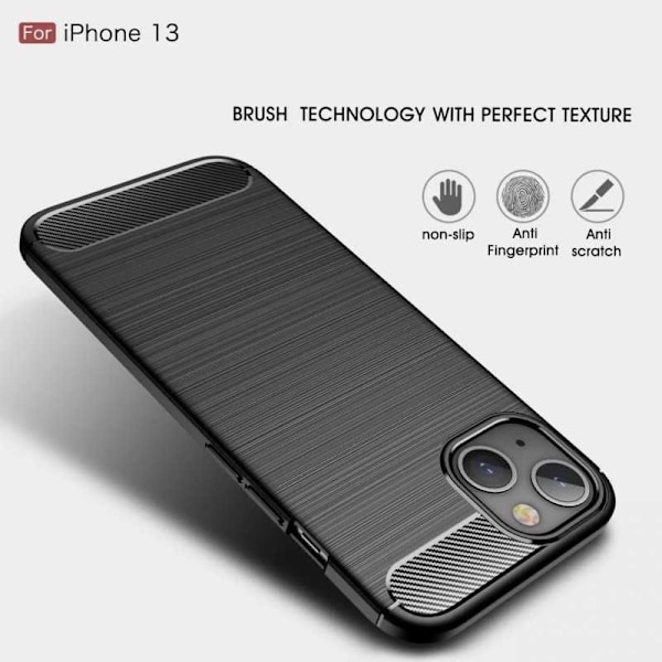 iPhone 13 iskunkestävä kotelo SlimCarbon Black